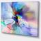 Designart - Abstract Creative Blue Flower - Extra Large Floral Wall Art